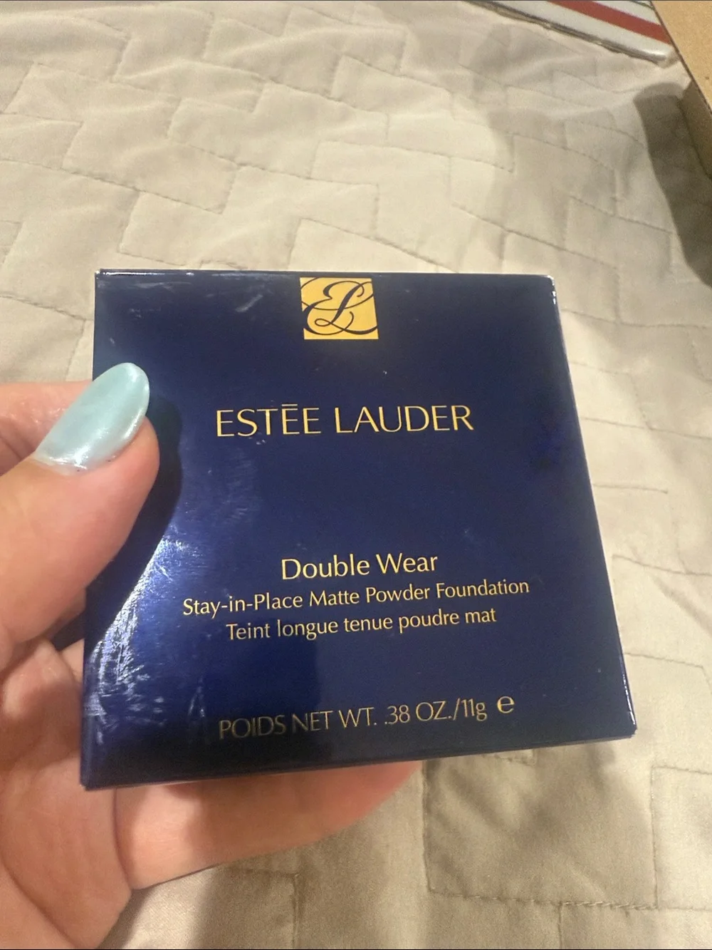 Estee Lauder Double Wear Matte Powder Foundation - Navy & Gold Compact 1N2ECRU
